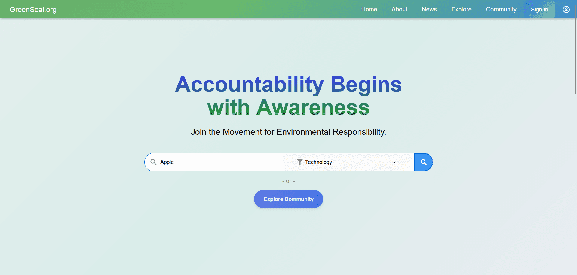 GREENSEAL.ORG screenshot 1
